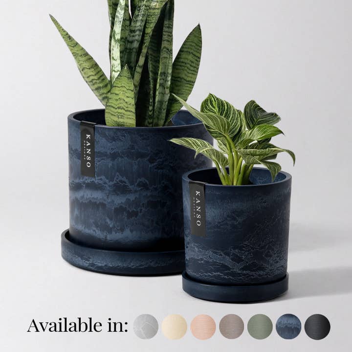 Kanso Designs - Wholesale Plant Pot - 7" & 4" Signature Planters & Saucer - 2PCS | Earth Colorways