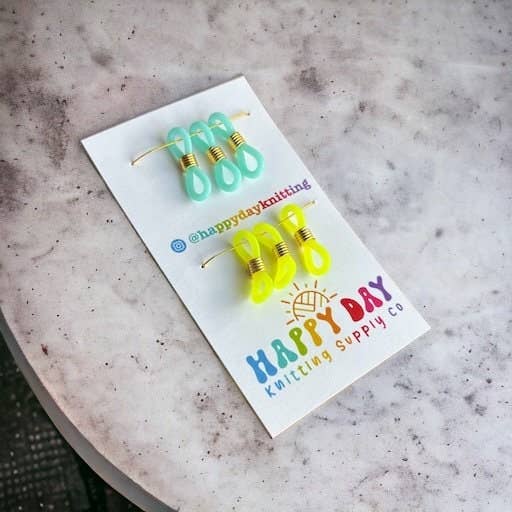 Happy Day Knitting - Wholesale Knitting/Crochet Supplies - Knitting Needle Huggers Stitch Stoppers Set of 6 #7