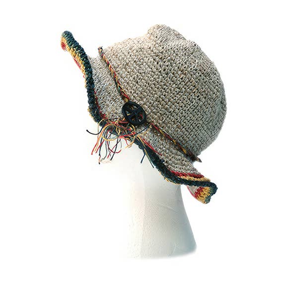 RASTA HEMP PEACE TOUR HAT WITH PEACE BUTTON and other Purchase Wholesale hippie hats. Free Returns & Net 60 Terms on Faire trending on Faire.