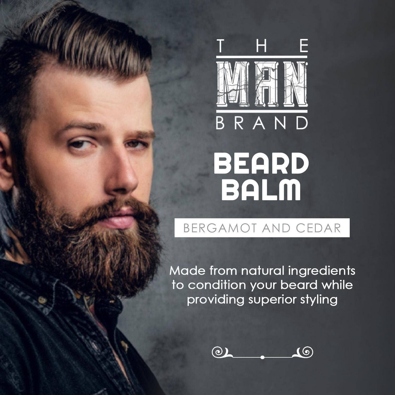 The Man Brand – wholesale Beard styling product – Bergamot and Cedar Beard Balm5