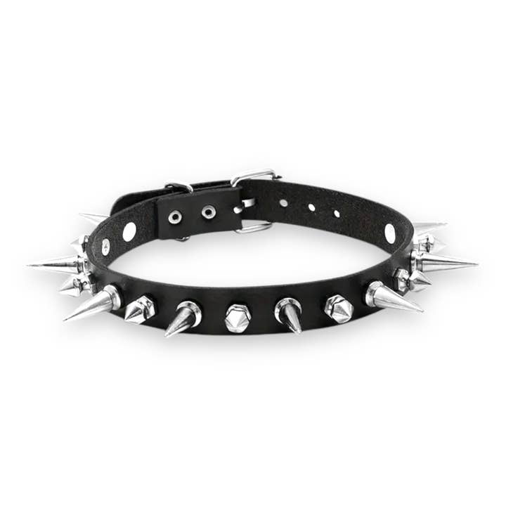 Kinky Pleasure - Wholesale Choker/collar - Kinky Pleasure - T158 - Extreme Spiked Choker