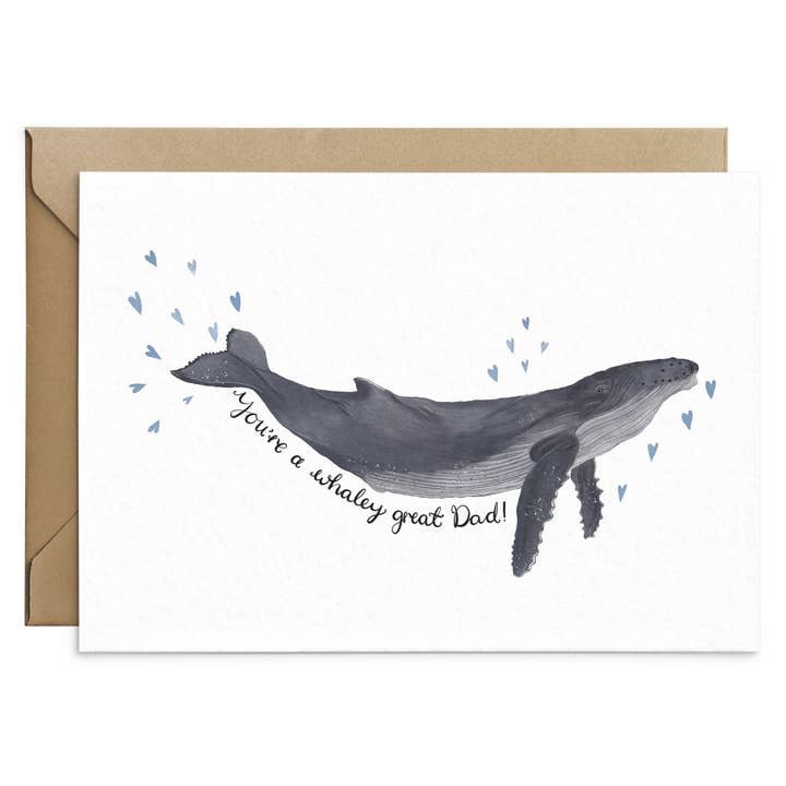 Whale Pun Father's Day Card for wholesale by Poppins & Co.