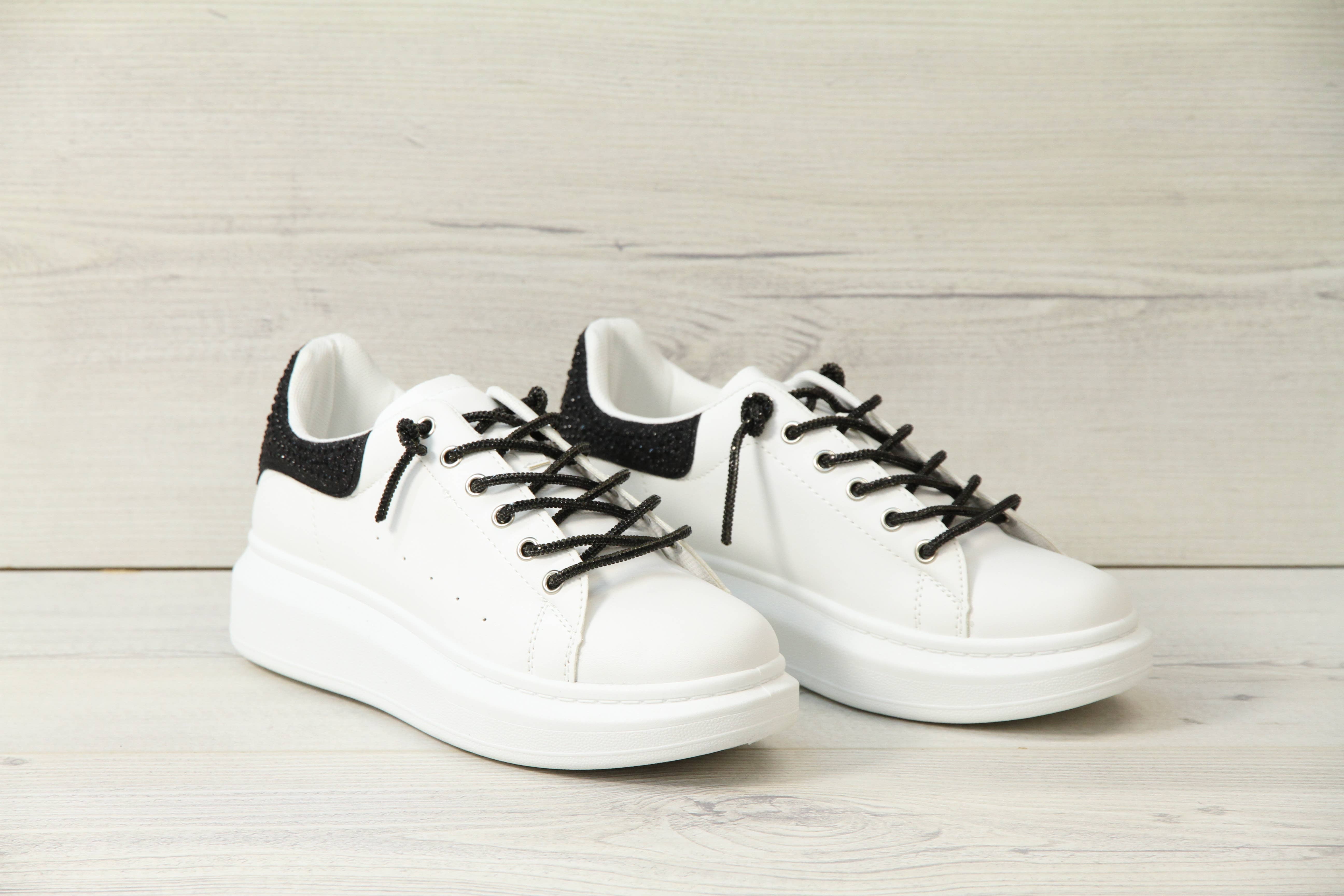 Top Staka – wholesale Lifestyle trainers – Women′s – A2373Women Fashion Glitter Crystal lace up Platform Sneakers2