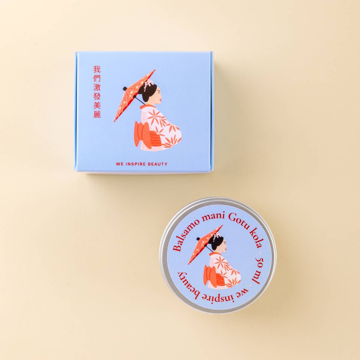 We Inspire Beauty – Engroshandel Håndcreme/lotion – Gaveæske - Gotu Kola håndbalsam