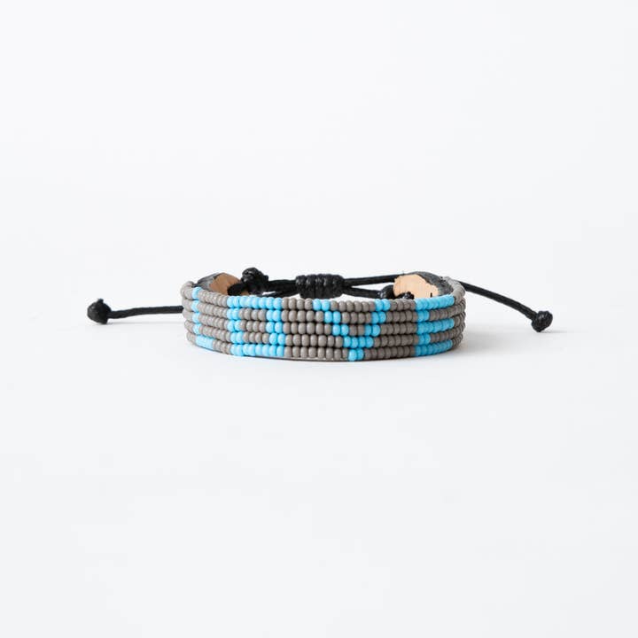 LOVE Bracelet - Gray/Turquoise for wholesale by Ubuntu Life