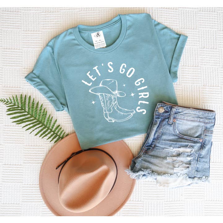 Blonde Ambition Apparel & Designs - Wholesale T-Shirt (Graphic) - Women's - Let's Go Girls Tee | Exclusive Design | Western Tee10
