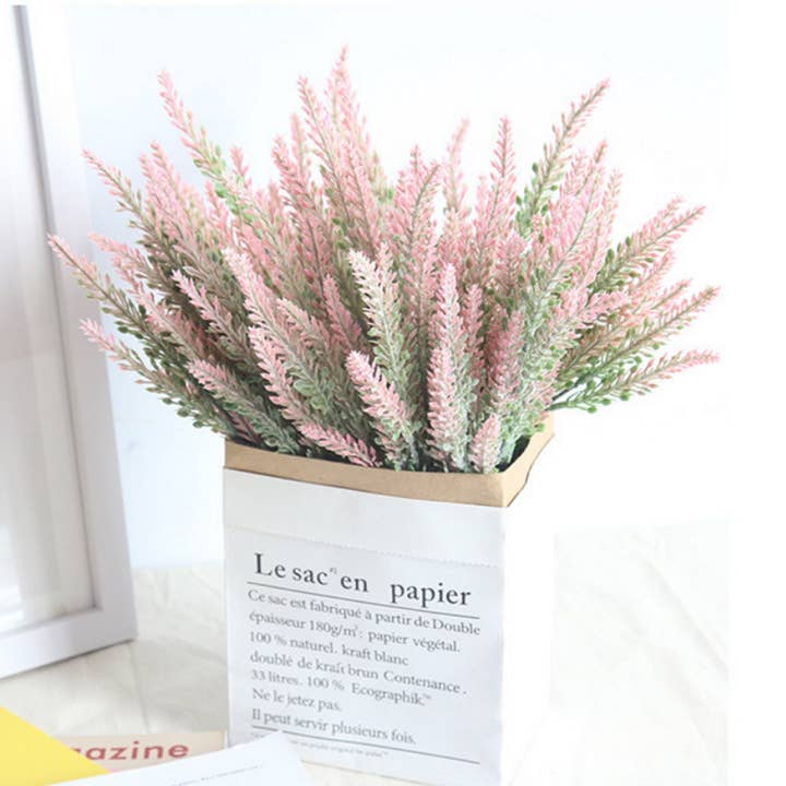 Angel Isabella - Wholesale Artificial Flowers - 14" Artificial Frosted Lavender bush