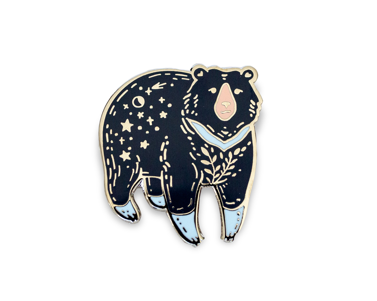 Wildship Studio – Engroshandel Reversnål/knap – Moon Bear Emalje9