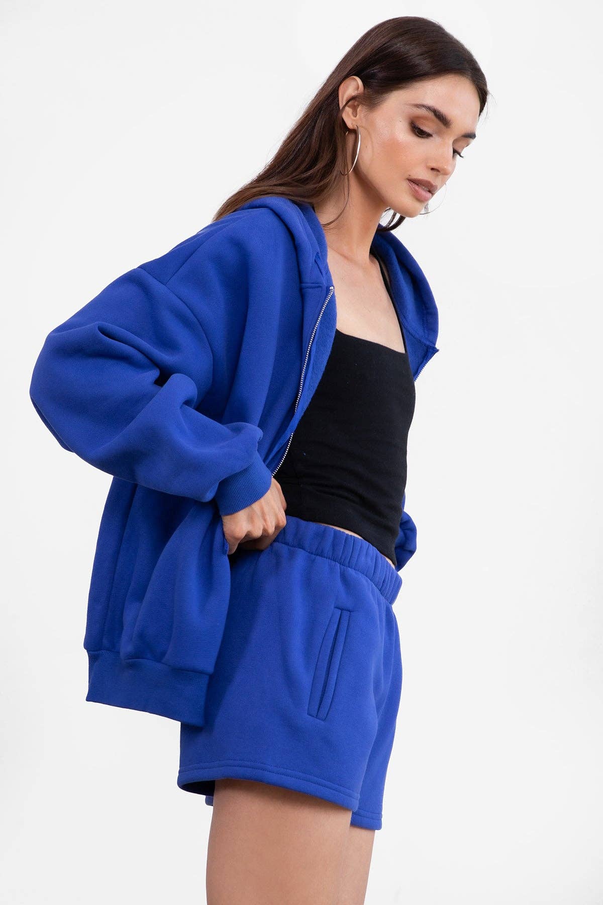 TICTOC - Wholesale Lounge Shorts - Women's - MOMO Plush Fleece Lounge High Waist Fleece Shorts56