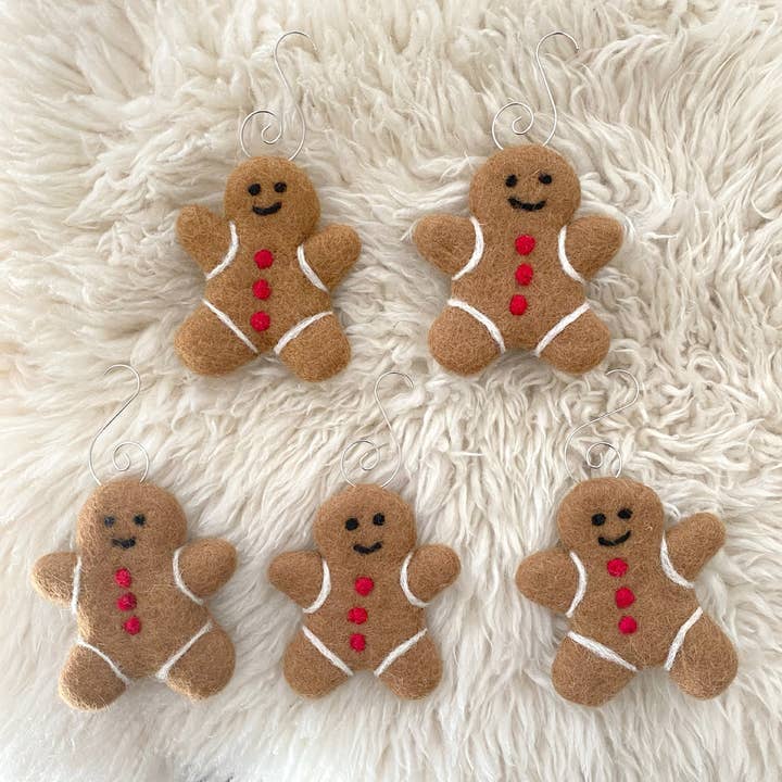 Sheep Farm Felt - Wholesale Ornament Set - Felt Gingerbread Ornaments