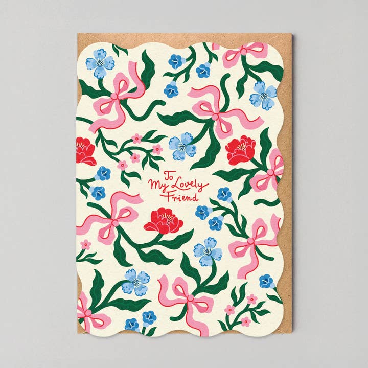 Studio Boketto - Wholesale Birthday Card - Floral Friendship Card | Just Because Card | Die Cut Card