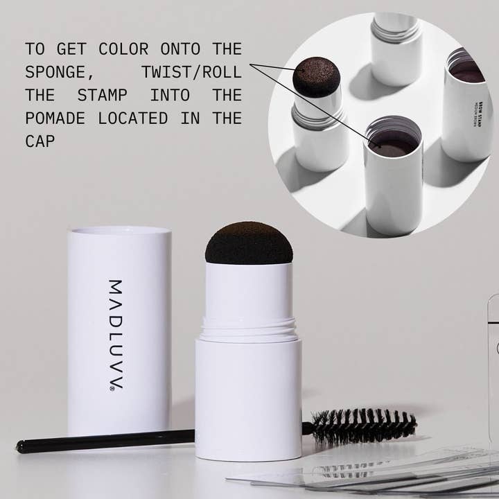 Madluvv – Lápis de sobrancelha por atacado – Kit Stamp™ Castanho Escuro12