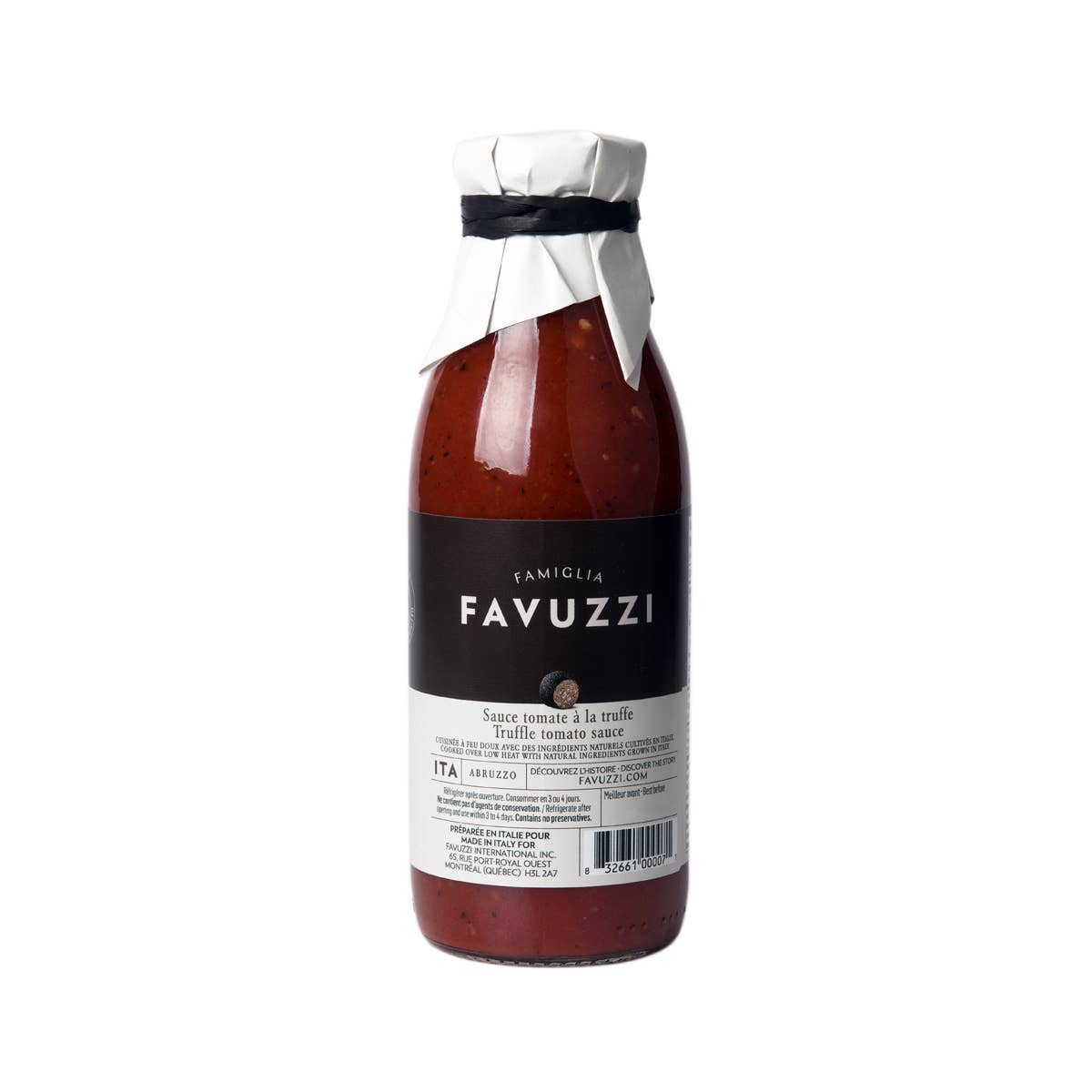 Favuzzi (Canada) - Vente Sauces - Sauce tomate à la truffe1
