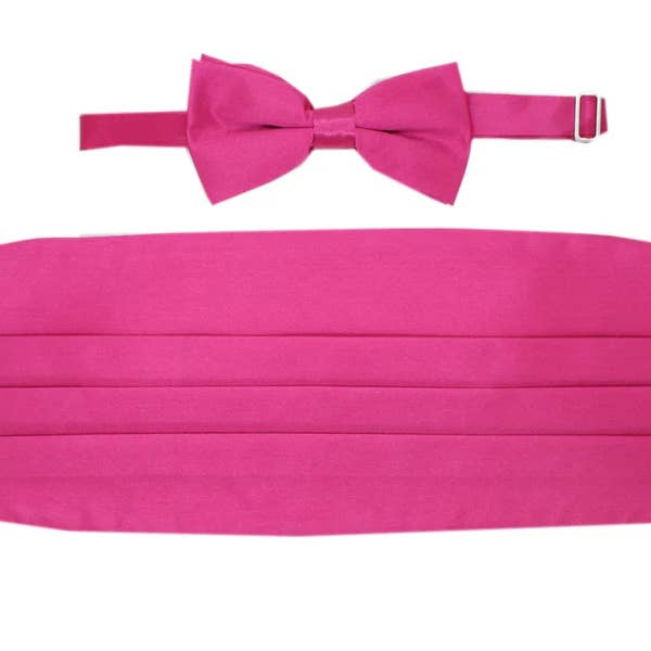 Ferrecci - Wholesale Suit Set - Men's - Satine Brown Bow Tie & Cummerbund Set3