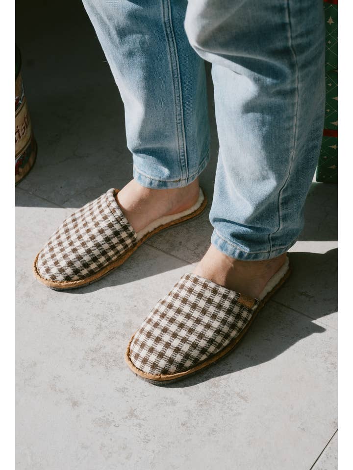 Caussün - Wholesale Slippers - Women's - Slipper - Simone Cream Checkered