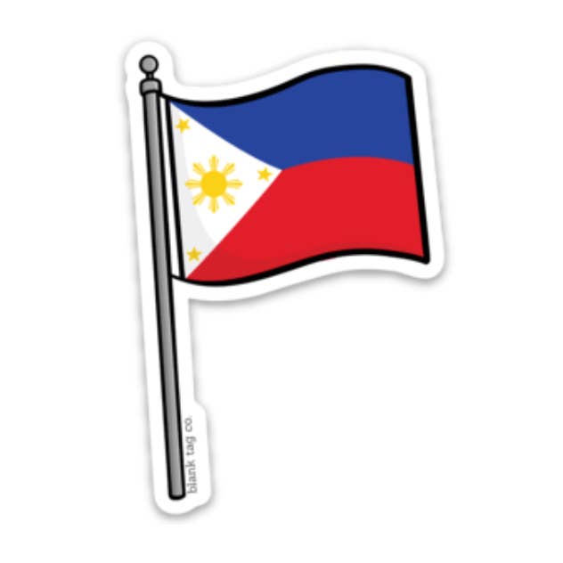 Blank Tag Co.® Waterproof Sticker - Philippines Flag for wholesale by Blank Tag Co. - Waterproof Stickers