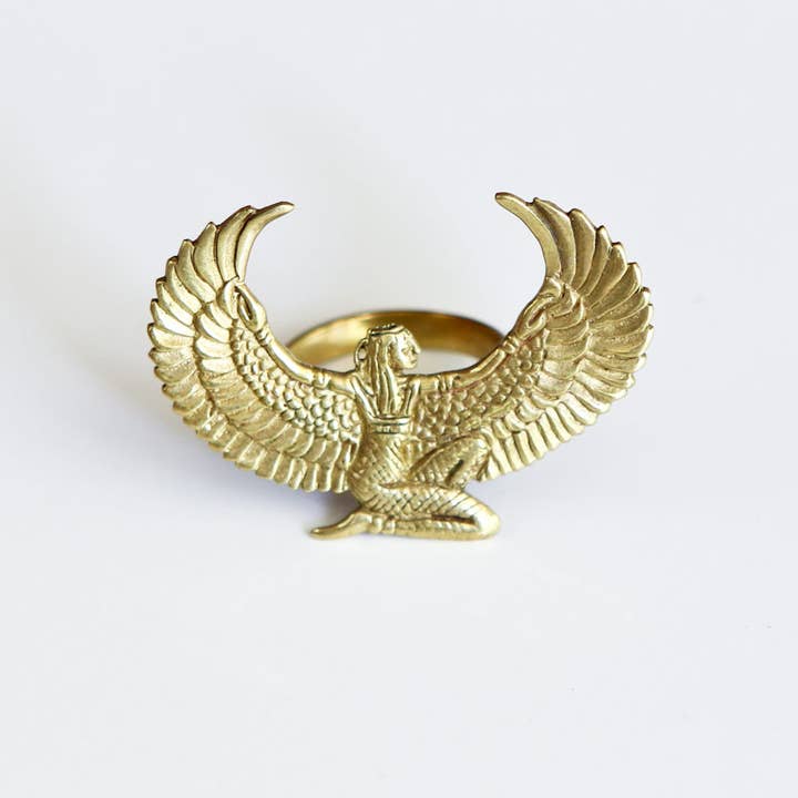Feather Tribe – wholesale Cocktail/Statement Ring – Mässing Isis Gudinna Ring