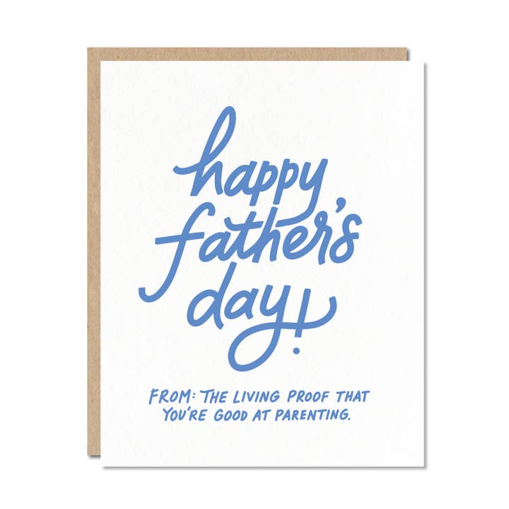 Father's Day Living Proof - Father's Day Card for wholesale by Odd Daughter Paper Co.