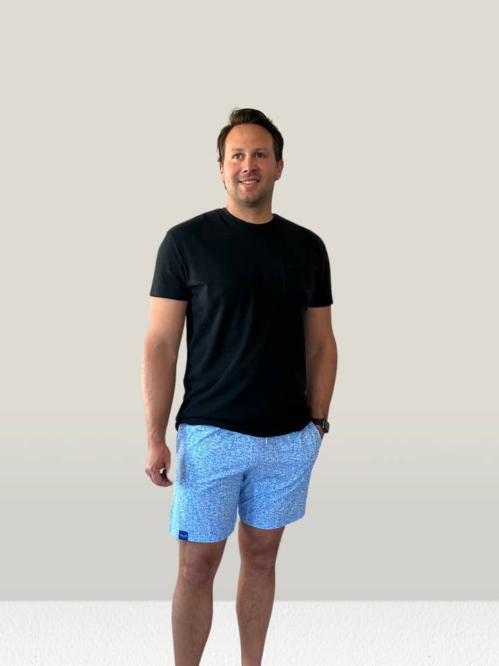 Captain and Cub - Venta al por mayor Bañador - Hombre - Bañador de hombre azul océano con motas