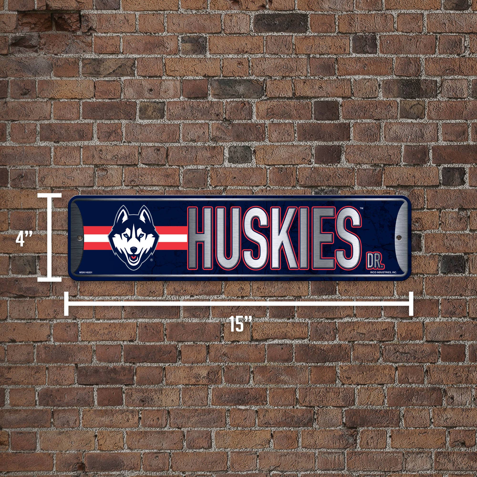 Rico Industries - Wholesale Sign - NCAA  Connecticut Huskies - UCONN  Metal Street Sign5