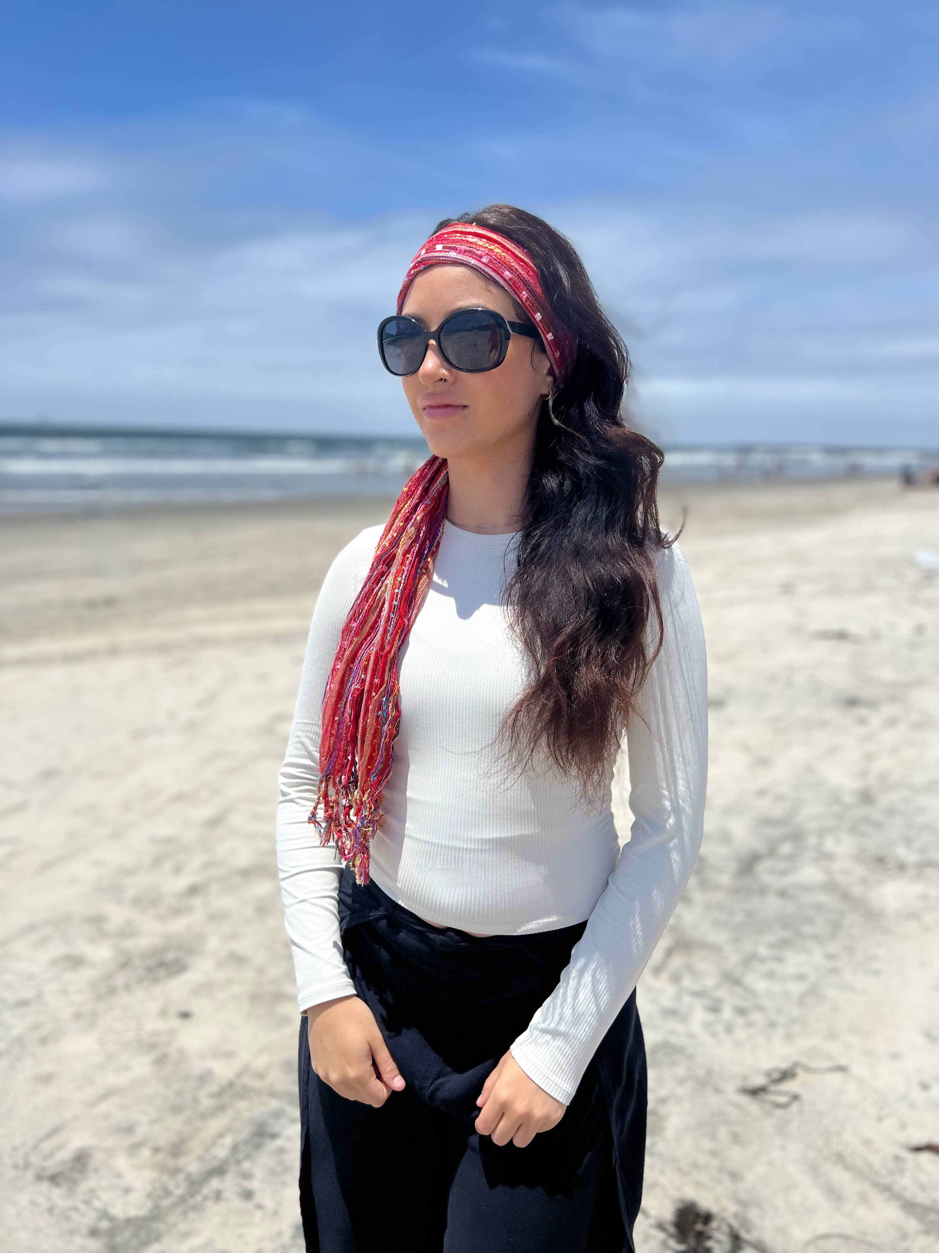 Humble Hilo – wholesale Scarf – Women's – Humble Hilo Multicolored Thread Artisan Scarf91