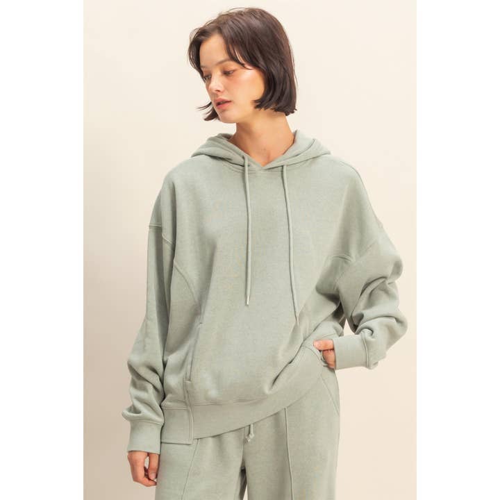 Double Zero - Wholesale Hoodie - Women's - Drop Shoulder Long Sleeve Oversized Hoodie5