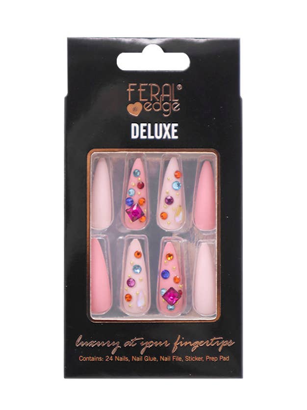 Feral Edge Deluxe-29 Deluxe Press on Nail Kit - 12 for wholesale by PINEAPPLE Beauty