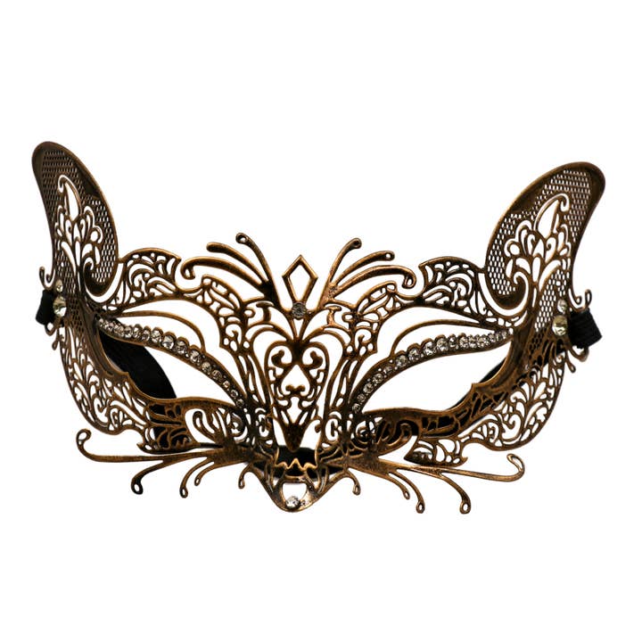 63263 – Metal Mask w/ Diamonds and Elastic Band for wholesale by Western Fashion