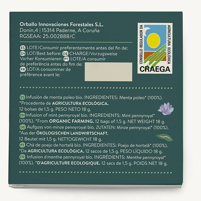 Orballo - Wholesale Health/Detox Tea - Exclusively Menta Poleo2