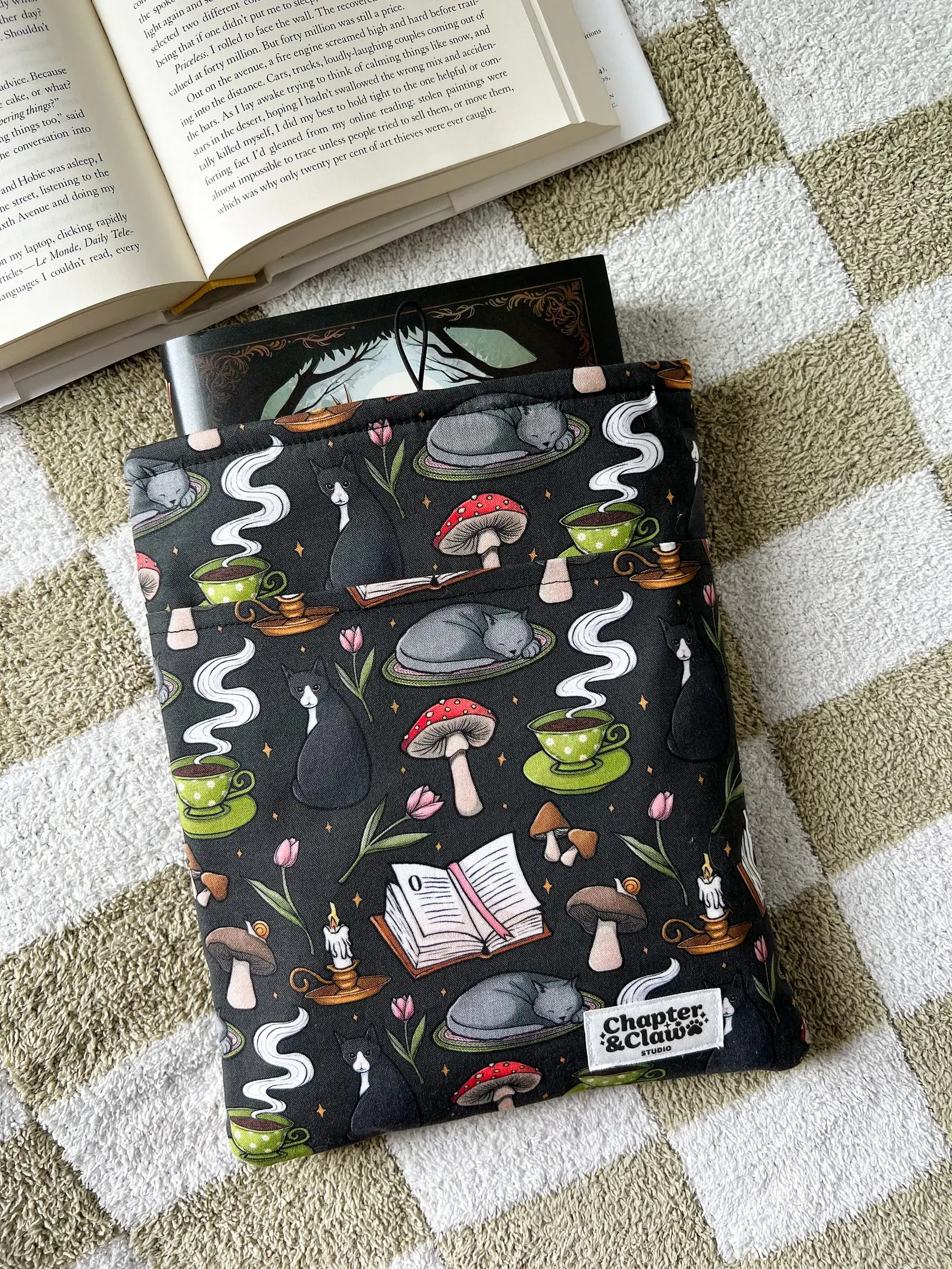 Chapter & Claw Studio - Wholesale Book Cover - Cozy Cats Handmade Padded Book Sleeves2