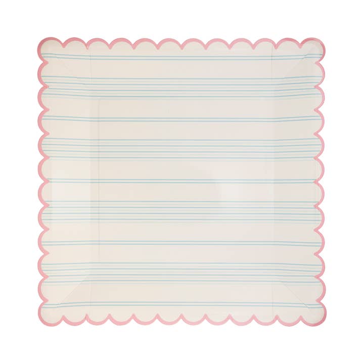 My Mind’s Eye - Wholesale Disposable Plate - SPR1043 - Pastel Striped Paper Plate Set1
