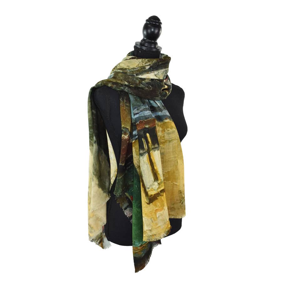 Dupatta Designs - Wholesale Scarf - Women's - Fiddler's Roof Painterly Wool Scarf5