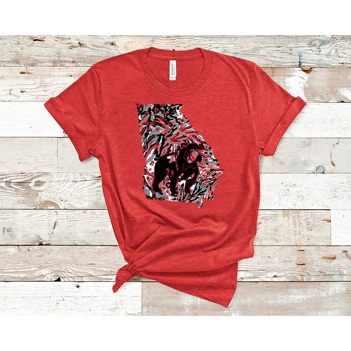 Georgia Bulldog Mascot Graphic Tee for wholesale by Pink House On River Road