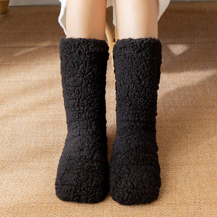 ACCITY - Wholesale Socks - Women's - WINTER WARM LEG COVERS PLUSH INDOOR SLIPPERS_CWMS07065