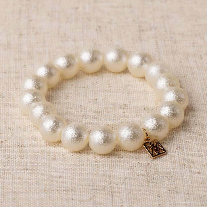 Bracelet Christie Cotton Pearl for wholesale by Michelle McDowell