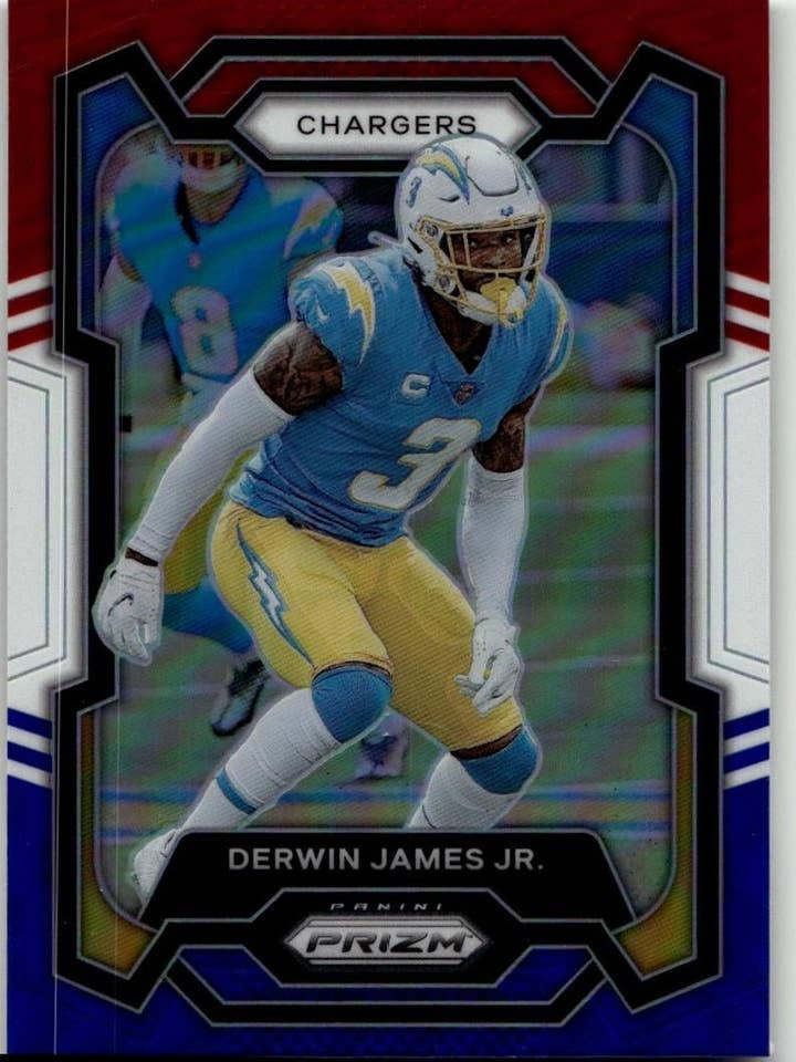 2023 Panini Prizm #155 Derwin James Jr. Vermelho Branco e Azul por atacado de Chronic Cards