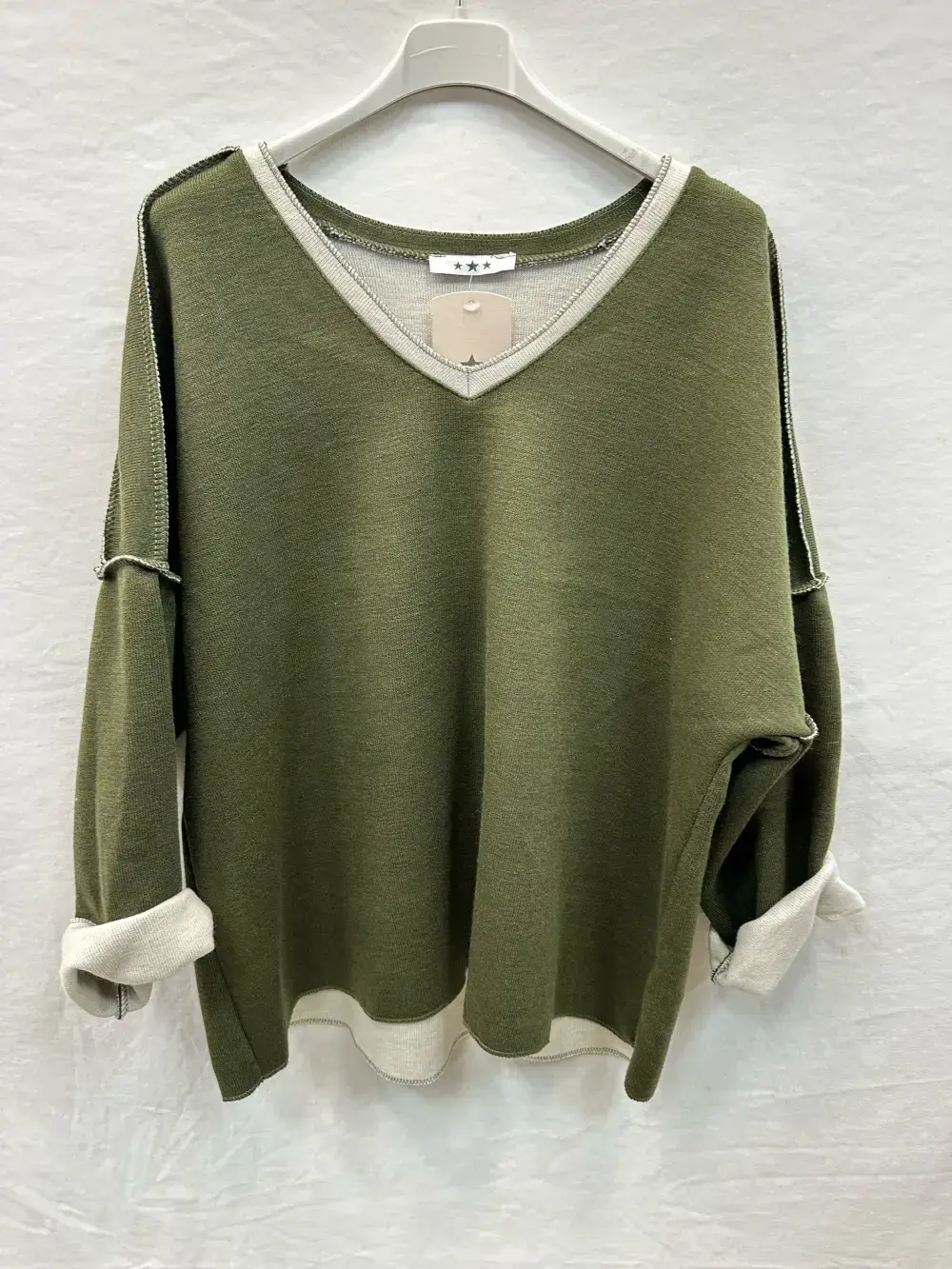 Mimi & Gogo – wholesale Sweatshirt – Women's – Thick V-Neck Sweatshirt @7514_ThickVSweatshirt6