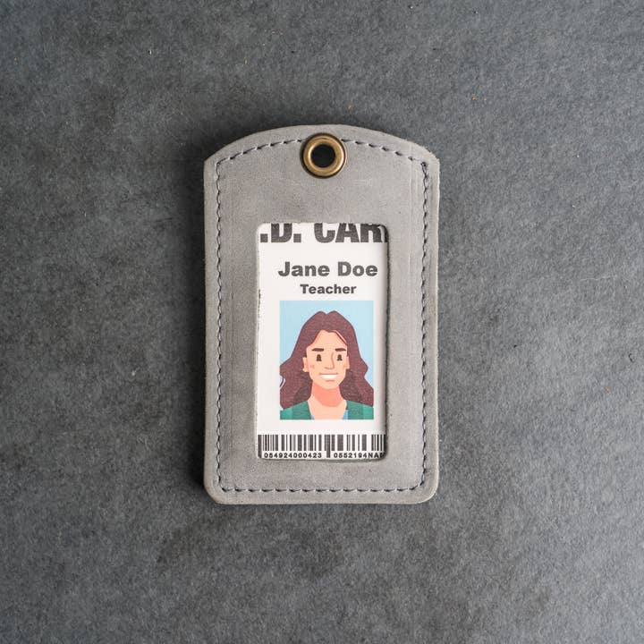 Ox & Pine – Carteira - Unissexo por atacado – Porta-cartões de identificação em couro | Porta-crachá de identificação7