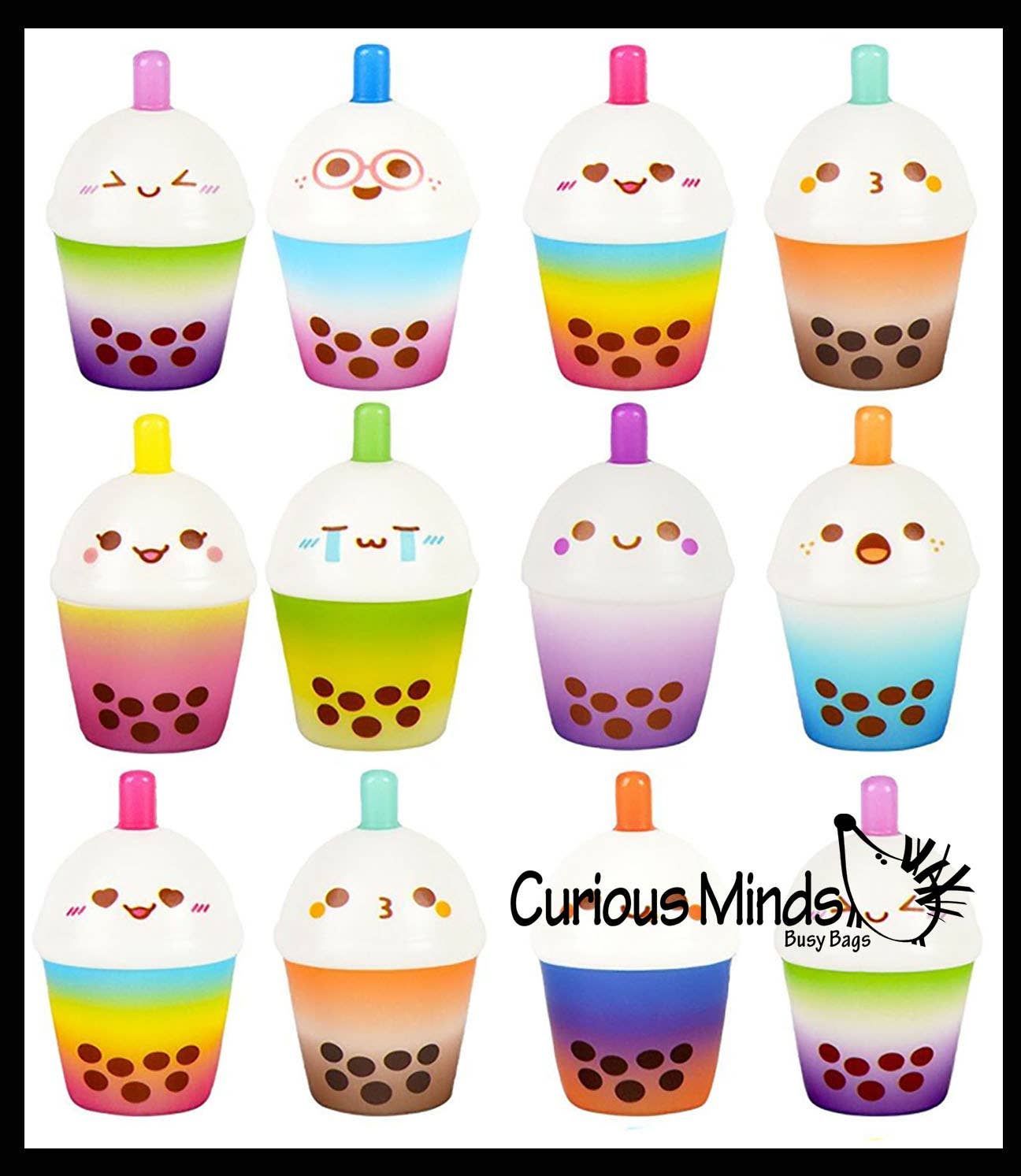 Curious Minds Toys - Wholesale Squishy Toy - Kids & Baby - 1 Bubble Tea Drink Slow Rise Squishy Toys - Memory Foam Par1