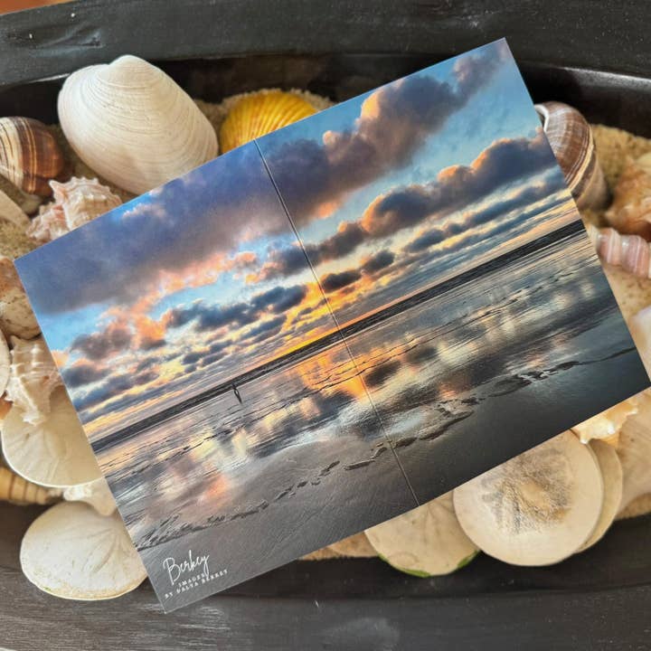 Sunset Coastal Photography Greeting Card, Pacific Northwest for wholesale by Berkey Images
