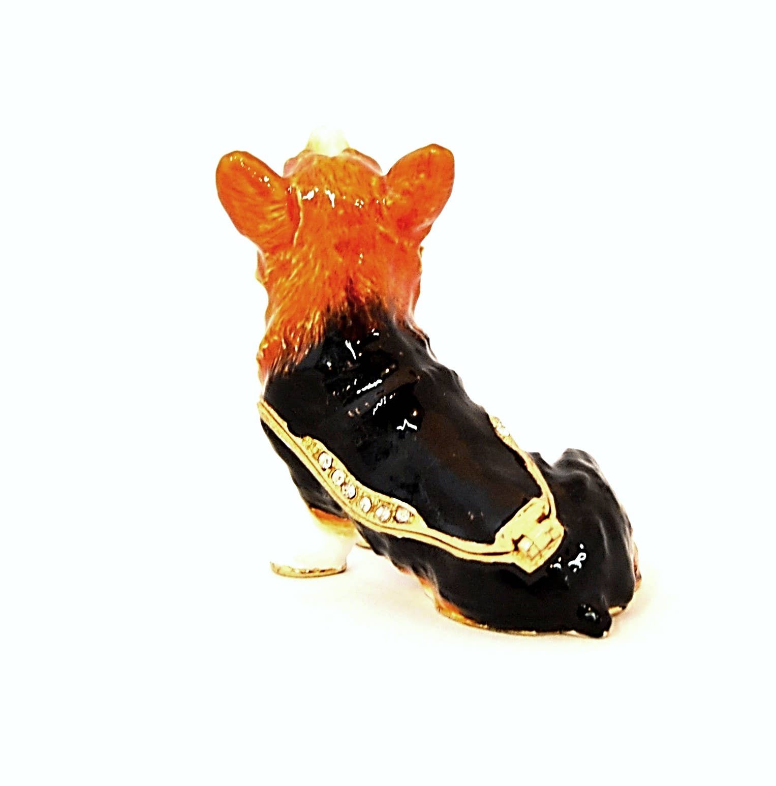 Ciel Collectables - Vendita all'ingrosso Portagioie/organizer per gioielli - Portagioie per cani Crogie. Smalto dipinto a mano con Swarovski2