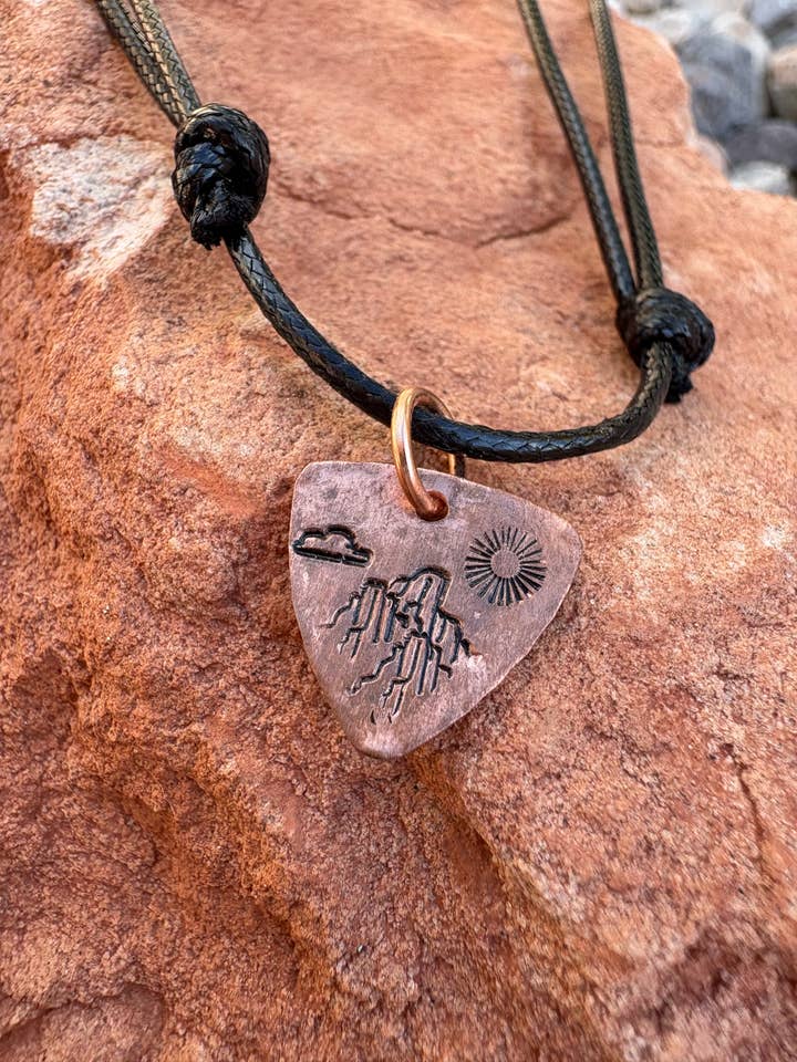 Stamped Charm Necklace - Copper for wholesale by MPE Designs