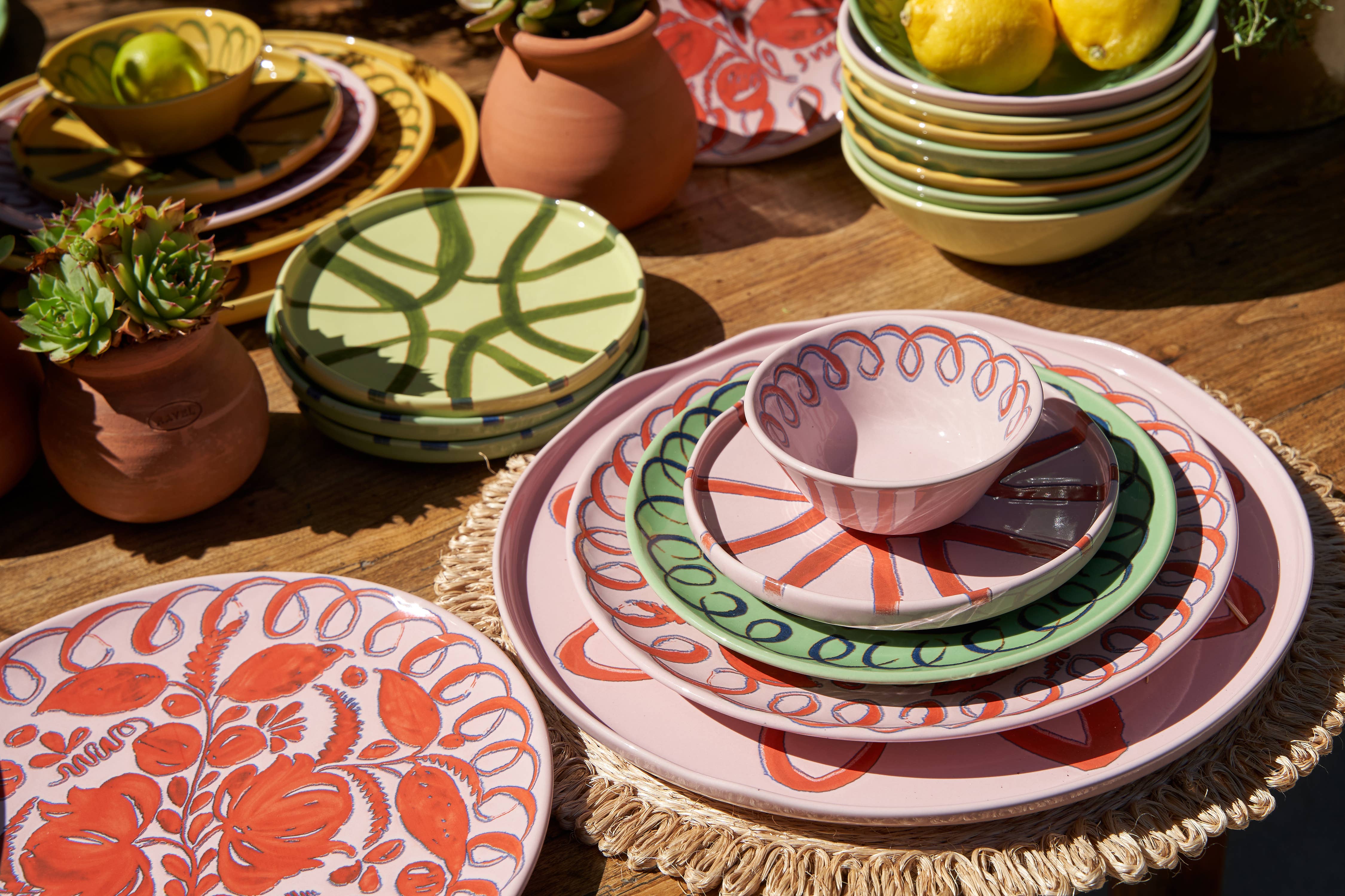 Couleur Nature – wholesale Dinner plate – Amalfi Dessert Plate Pink - 9.1" Diameter5