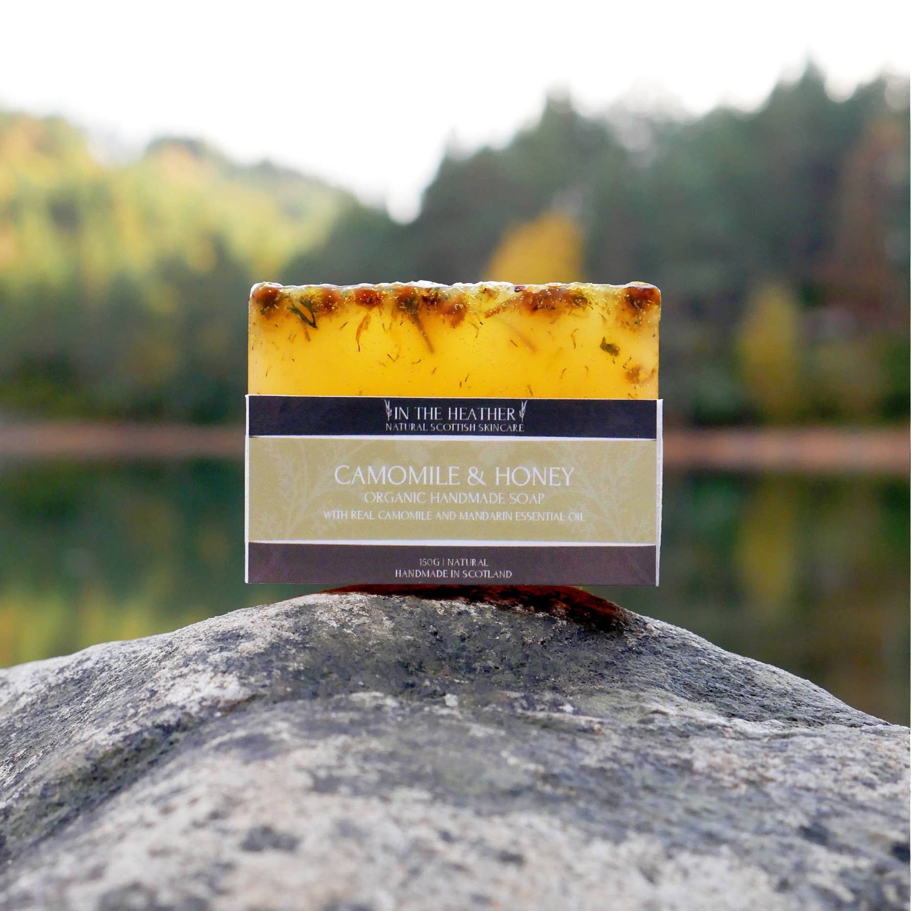 In The Heather – wholesale Bar Soap – Scottish Organic Camomile & Honey Bar Soap 150g 2