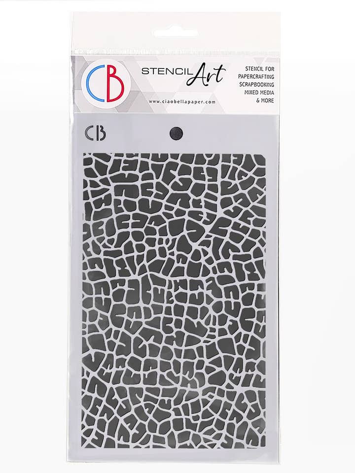 Ciao Bella Texture Stencil 5x8 Leaf Venation for wholesale by Ecstasy Crafts Distributing