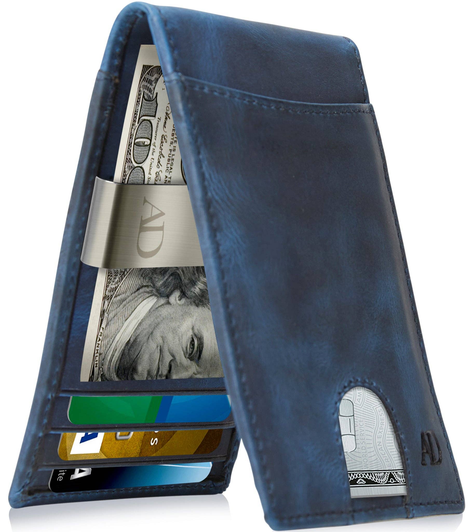 Access Denied Accessories - Wholesale Wallet - Men’s - Real Leather Wallets For Men Money Clip Bifold Wallet RFID37