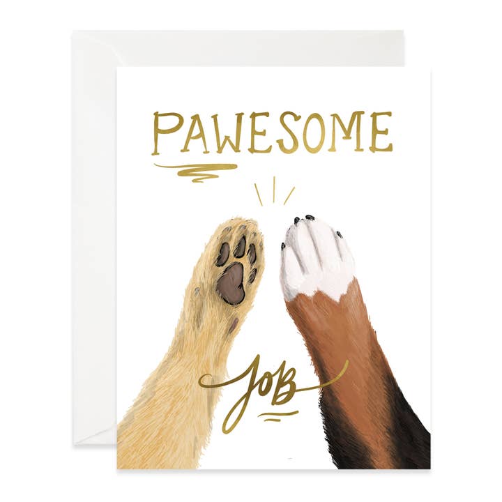 Good Juju Ink - Wholesale Congratulations Card - Pawesome Job