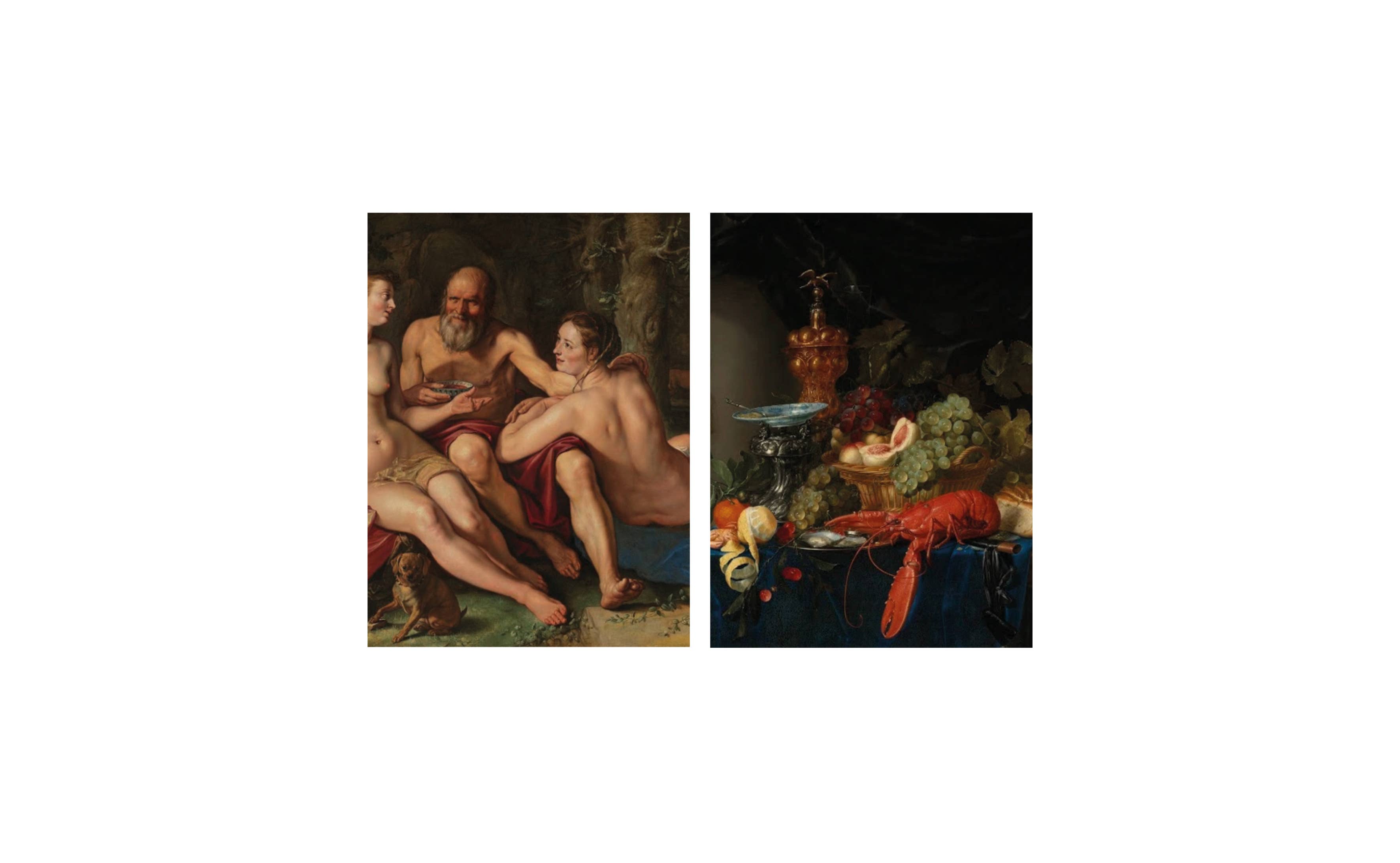 Lylies - Wholesale Postcard - Postcard collage Museum collection - lobster and lady2