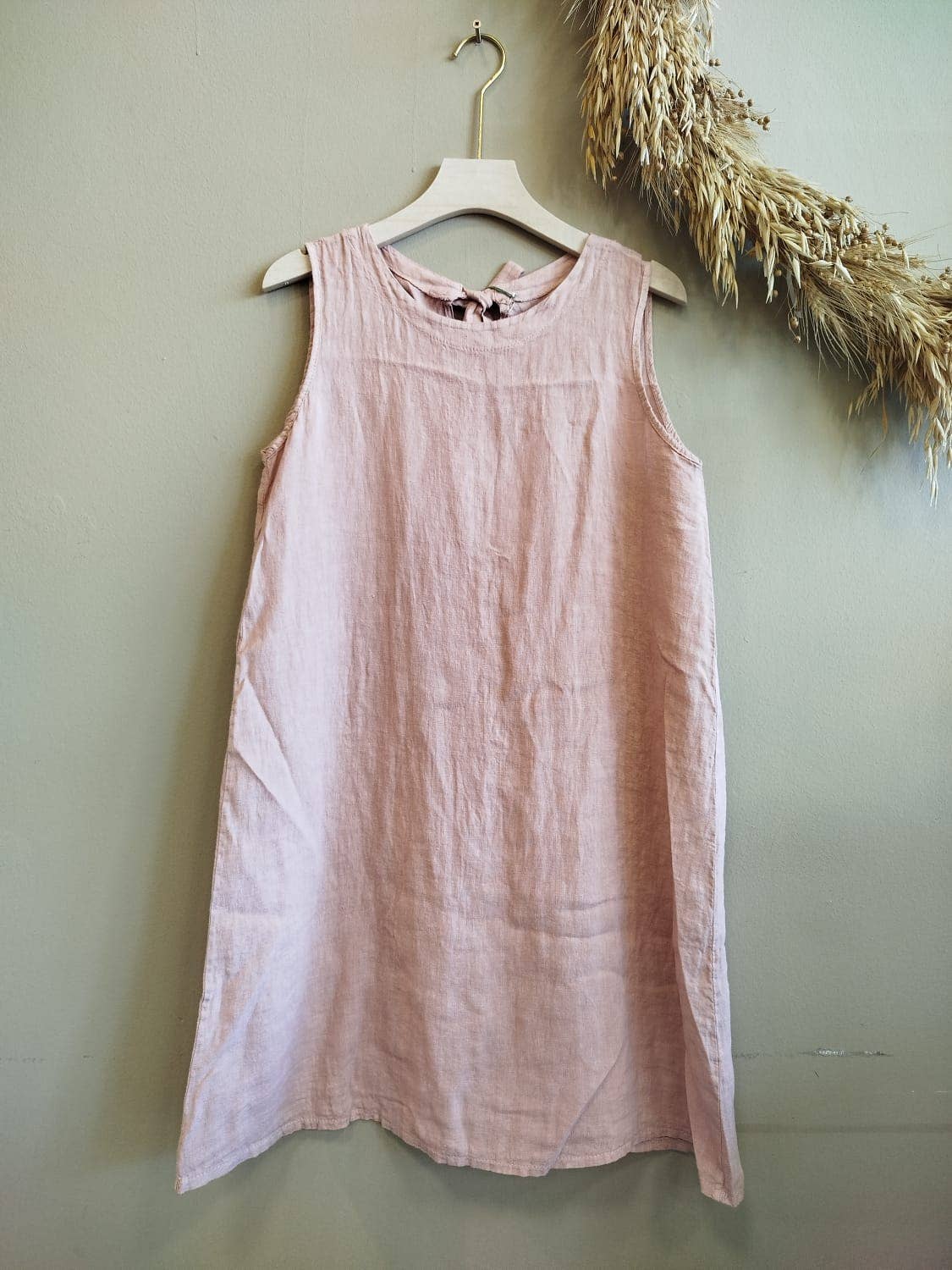 Linos y Textiles - Venta al por mayor Vestido - Mujer - REF 17280 VESTIDO CORTO LINO 100%0