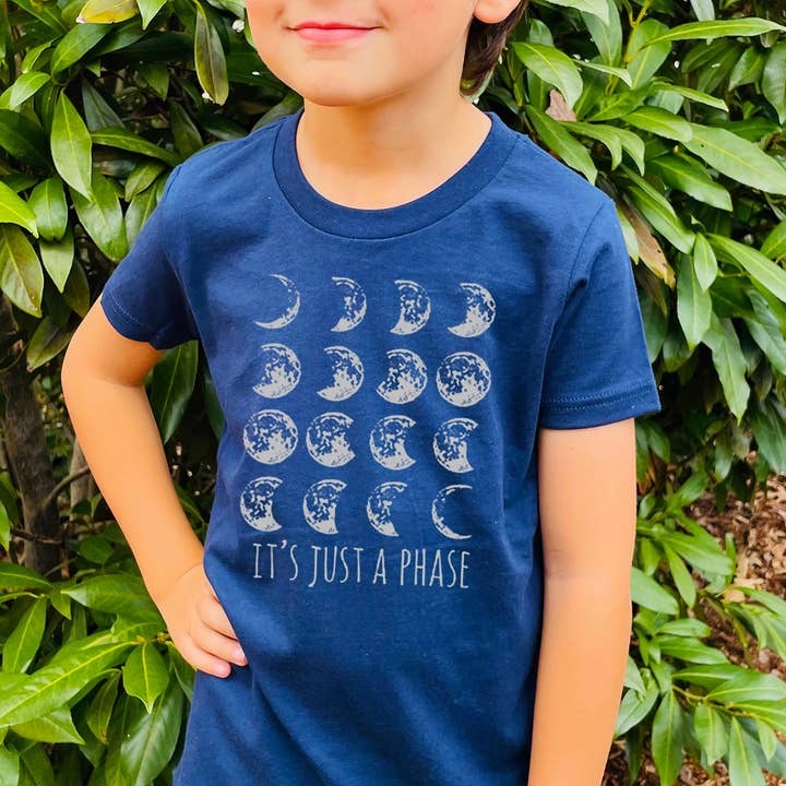Moonlight Makers - Wholesale Screen Printed T-Shirt - Kids - It's Just a Phase - Kid's Tee - Moon, Space1